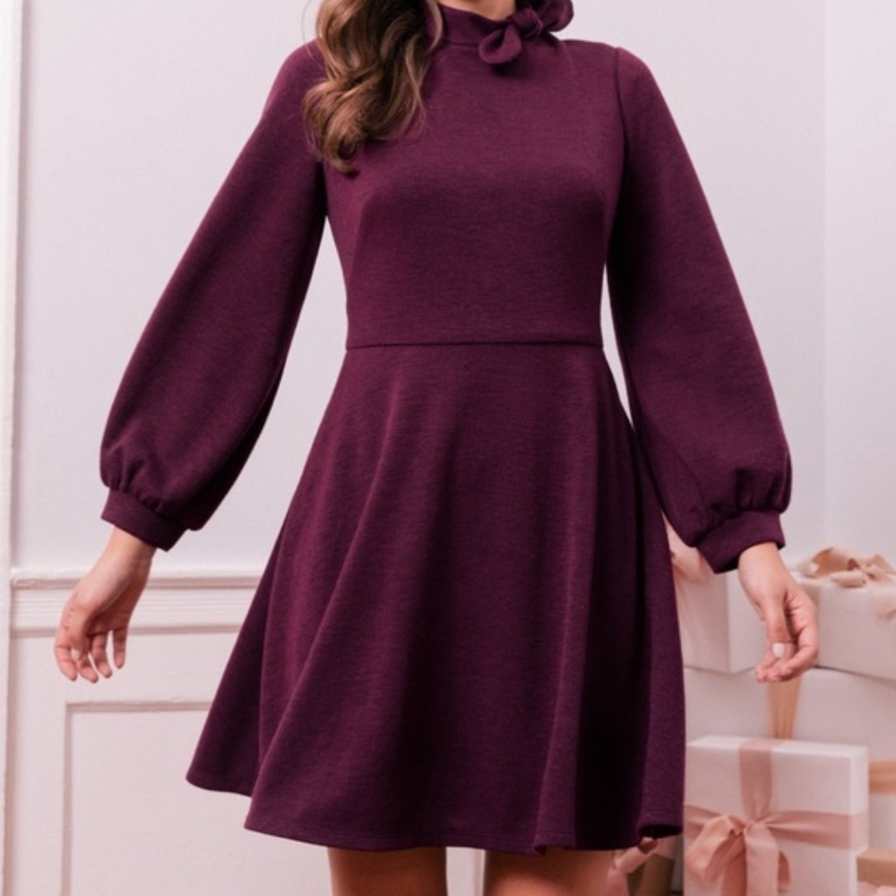 GAL MEETS GLAM Valentina Long Sleeve Mini Sweater Dress.
